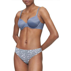 Calvin Klein Green Gray Camouflage Invisible Thong